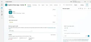 Copilot Studio agent overview page