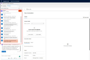 Agent communication panel with sentiment and AI summary