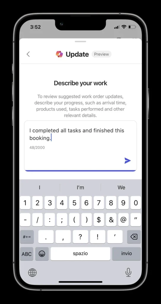 Copilot Update in the Field Service mobile app