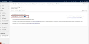 Enable Scheduling Operations Agent