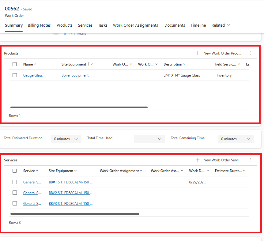 Generated Work Order with quote details carried forward in Dynamics 365 Field Service-02