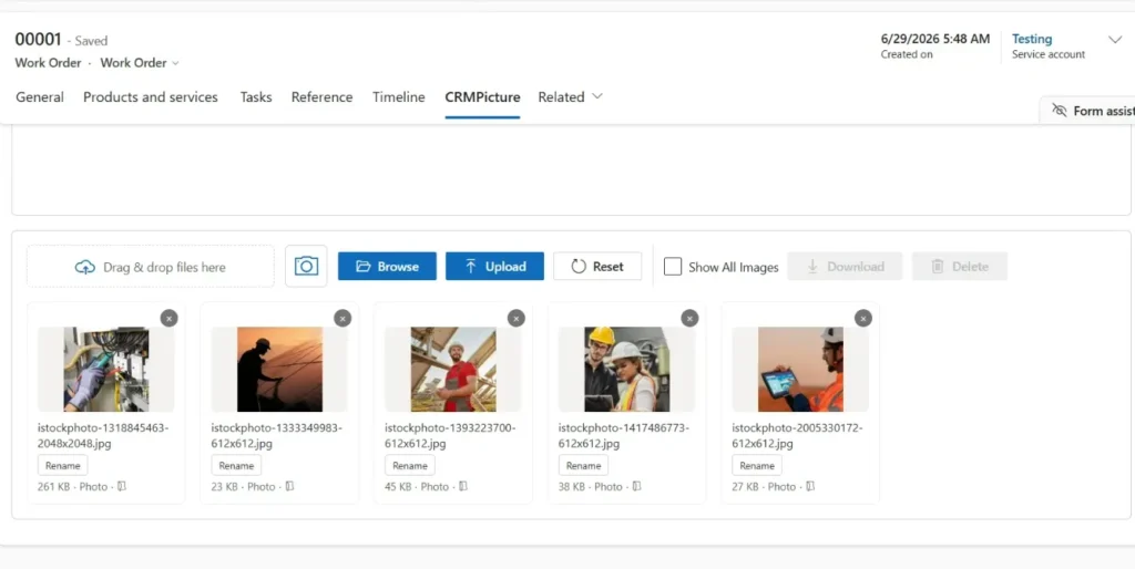 Image preview before upload in CRM Picture