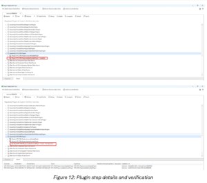 Plugin step details and verification