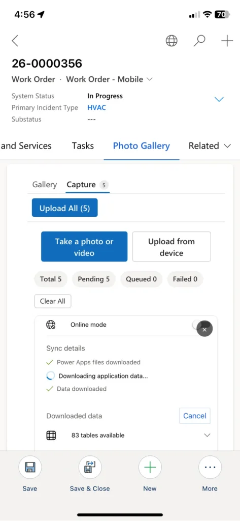 Multifile Uploader or CRM Picture extending Field Service mobile
