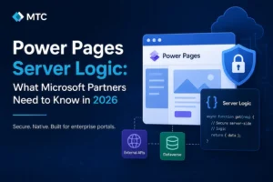 Power Pages server logic architecture diagram