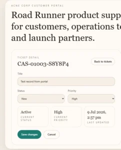 Creating and viewing a support case in the B2B customer portal